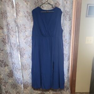 SHEIN Deep Blue Sleeveless Maxi Dress